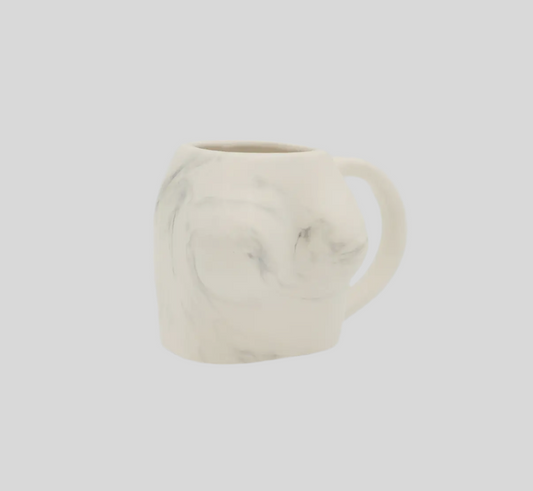 Marble Design Ceramic Boob Mug, 12oz