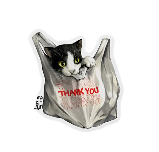 Bodega Cat in a Bag Sticker