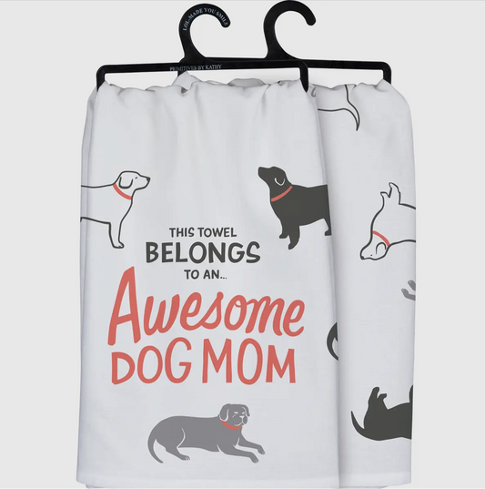 Awesome Dog Mom Kitchen Towel